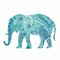Boho Teal Elephant II Poster Print by Danhui Nai - Item # VARPDX33579